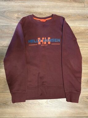 Maroon Helly Hansen Men's Crewneck Sweater Size M